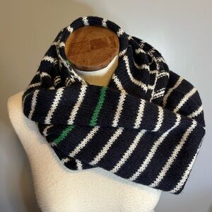 Tommy Hilfiger Striped Navy White & Green Scarf